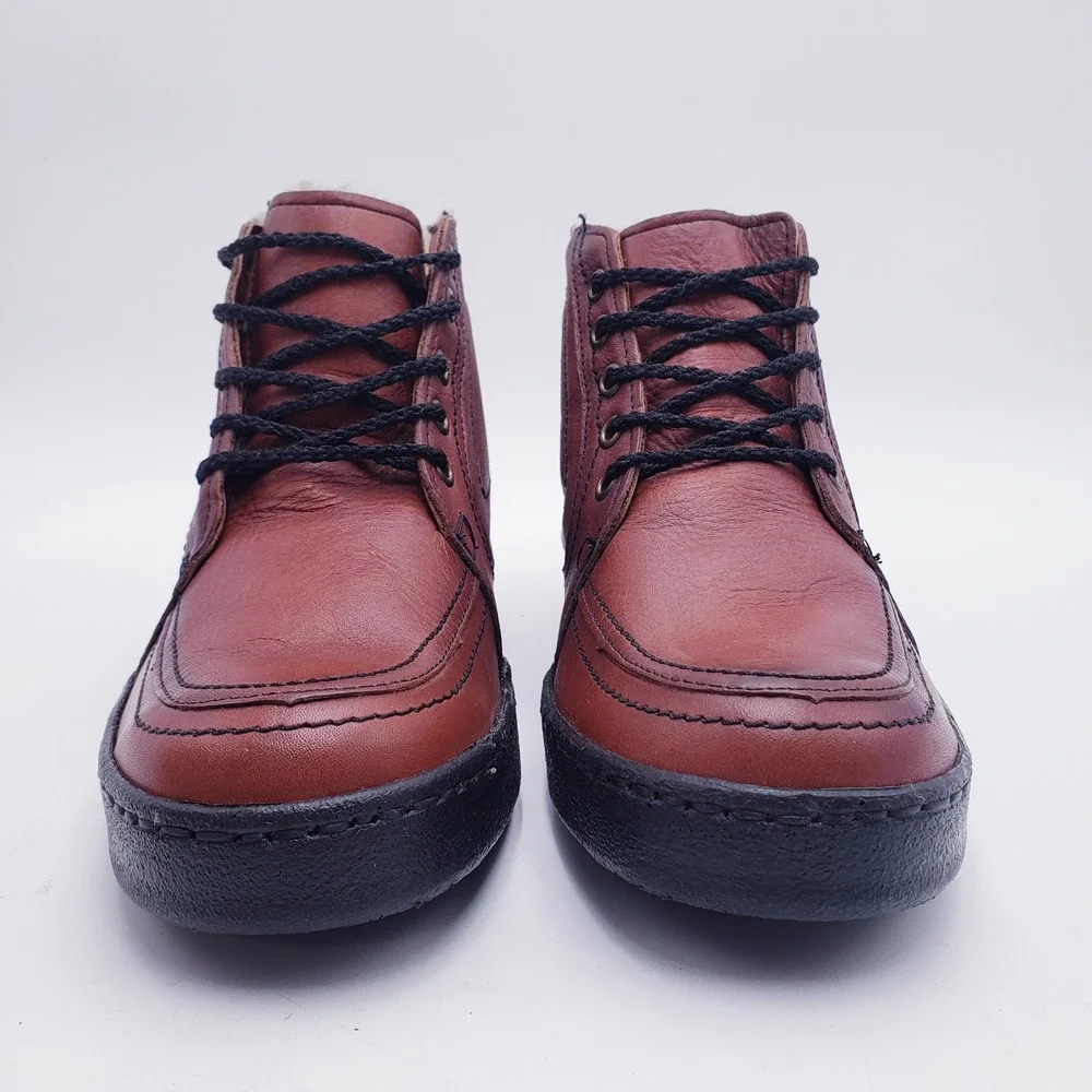 Bates‎ Floaters Boots Brown Shearling Lined Leather Lace Up Chukka Boot Men's 7
